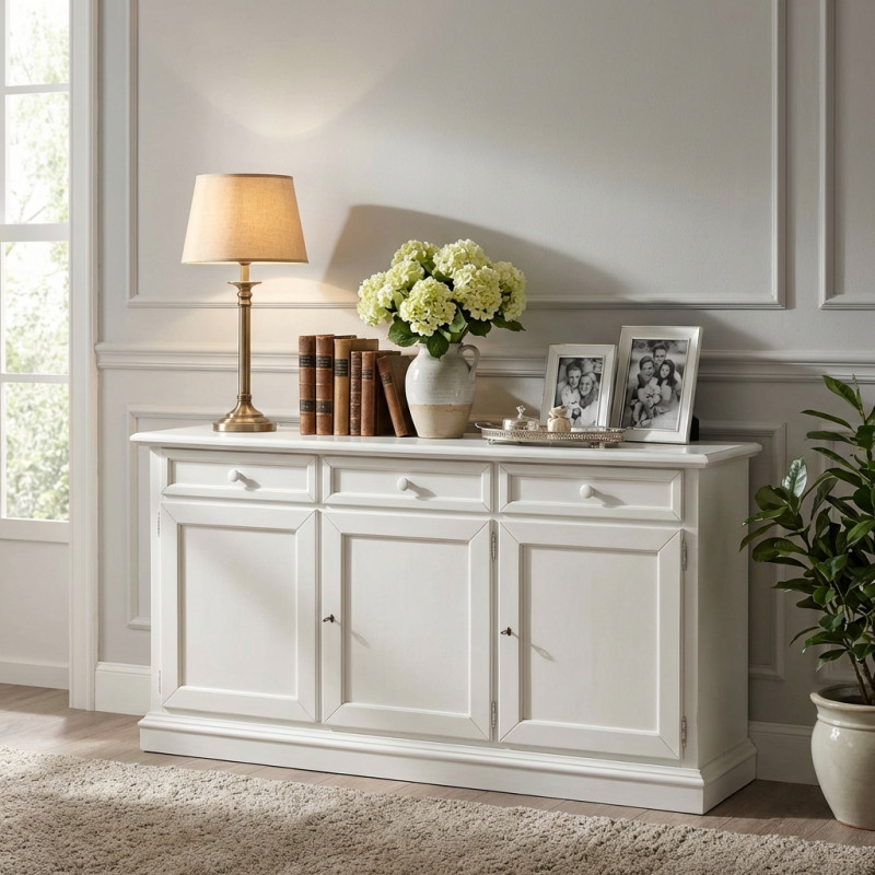 Living ordinato e accogliente: idee homeinspo con credenze e vetrine