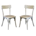 CHELSEA - set 2 sedie in legno di olmo