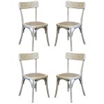 CHELSEA - set 4sedie in legno di olmo