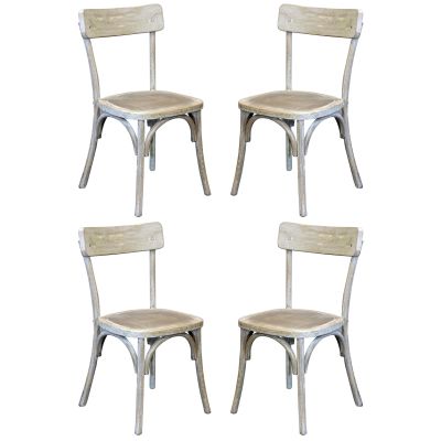 CHELSEA - set 4sedie in legno di olmo