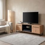 DODO - porta tv moderno colore rovere con 2 ante