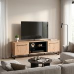 DODO - porta tv moderno colore rovere con 2 ante