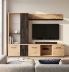 PAULIE - parete attrezzata soggiorno quattro ante moderna minimal in legno