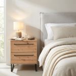 DODO - comodino moderno 2 cassetti colore rovere