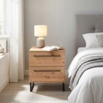 DODO - comodino moderno 2 cassetti colore rovere