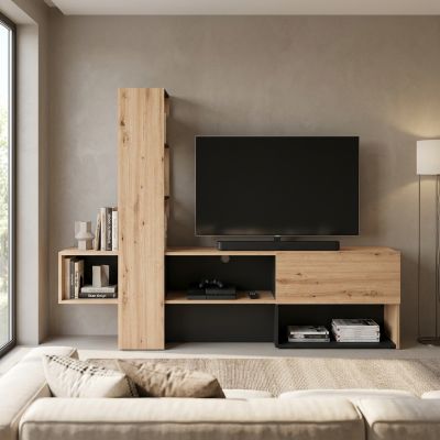 DODO - porta tv moderno colore rovere con un'anta