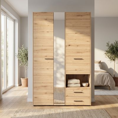 ESSENZA - armadio 2 ante 2 cassetti con specchio