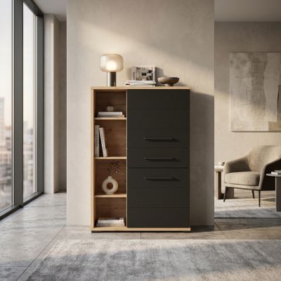 JADDIE - credenza due ante un cassetto moderno in legno