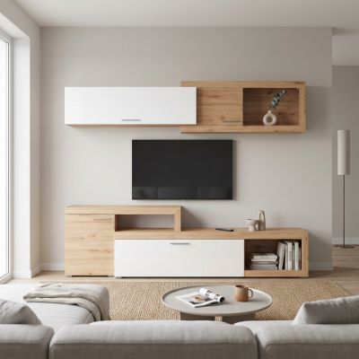 BILLIE - parete attrezzata quattro ante moderna minimal in legno