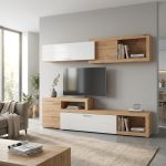 BILLIE - parete attrezzata quattro ante moderna minimal in legno