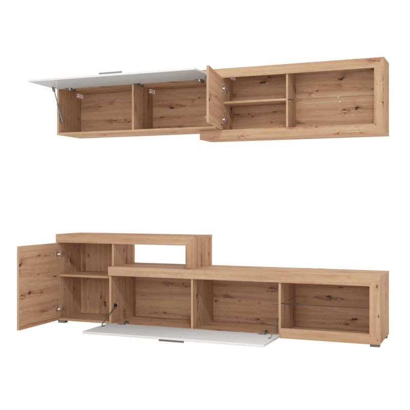 BILLIE - parete attrezzata quattro ante moderna minimal in legno
