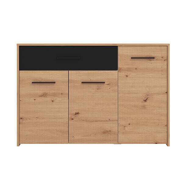 CADDIE - comò tre ante un cassetto moderno minimal in legno