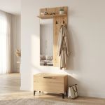 LUMIE - set mobile ingresso appendiabiti con specchio e contenitore