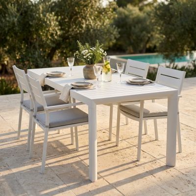 EQUITATUS - tavolo da giardino allungabile in alluminio da 160