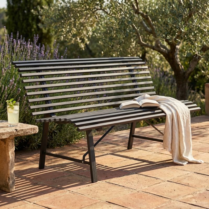 LORA - panca da giardino in ferro