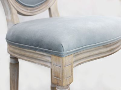 OVAL BACK - sedia vintage in velluto
