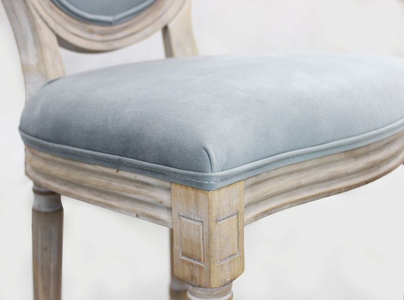 OVAL BACK - sedia vintage in velluto