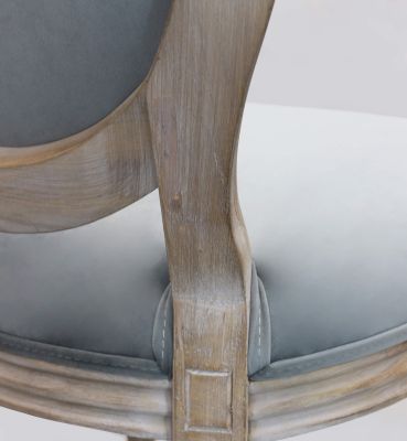 OVAL BACK - sedia vintage in velluto