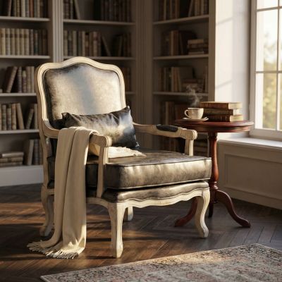 GAZZ - poltrona vintage in ecopelle