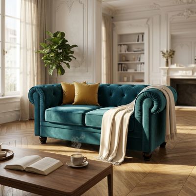 CHESTERFIELD - divano vintage in velluto