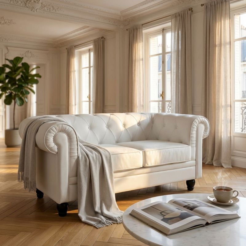 CHESTERFIELD - divano vintage in ecopelle