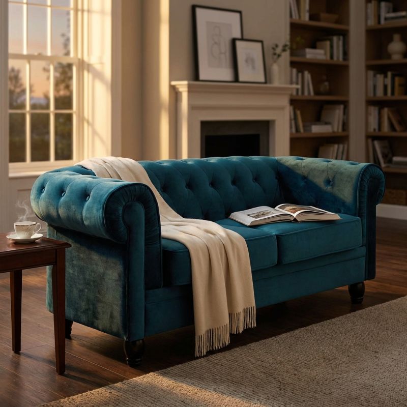 CHESTERFIELD - divano vintage in velluto