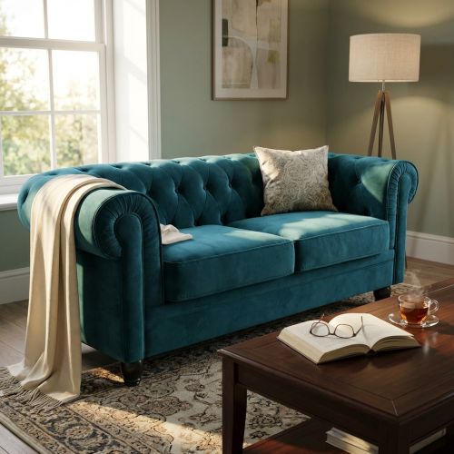 CHESTERFIELD - divano vintage in velluto