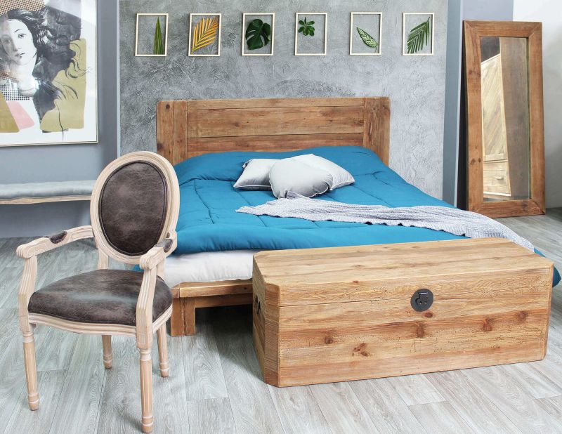 PEZ - letto in legno di pino invecchiato