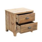 PEZ - comodino con 2 cassetti in legno di pino riciclato