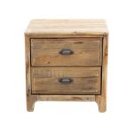 PEZ - comodino con 2 cassetti in legno di pino riciclato