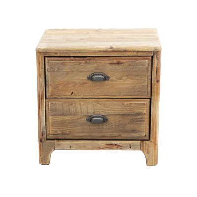 PEZ - comodino con 2 cassetti in legno di pino riciclato