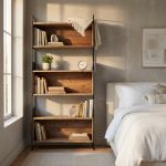 PEZ - libreria con 6 ripiani in legno di pino riciclato e ferro