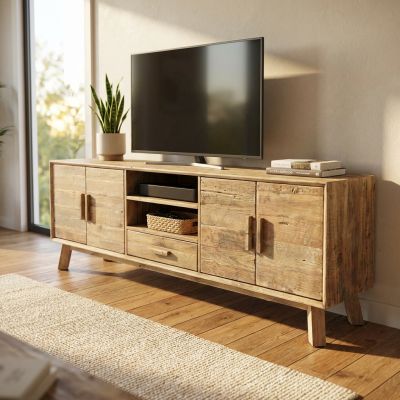 PEZ - porta tv in legno di pino riciclato