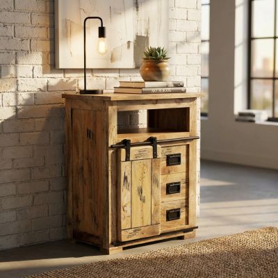 BEILY - mobiletto legno di mango 3 cassetti