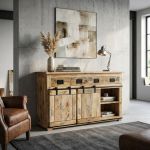 BEILY - madia legno di mango quattro cassetti