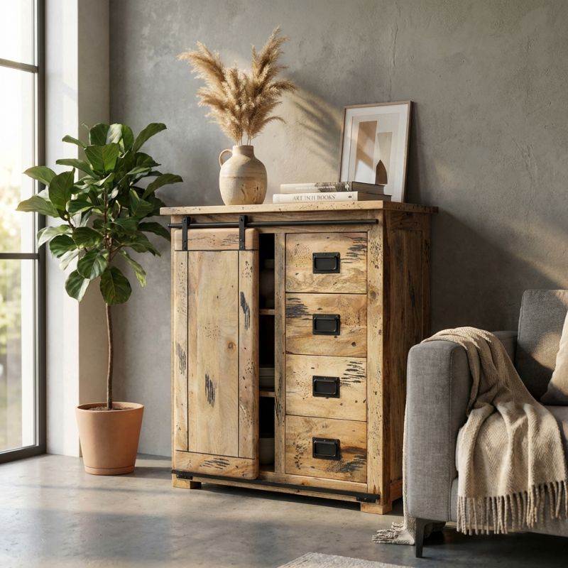 BEILY - cassettiera legno di mango