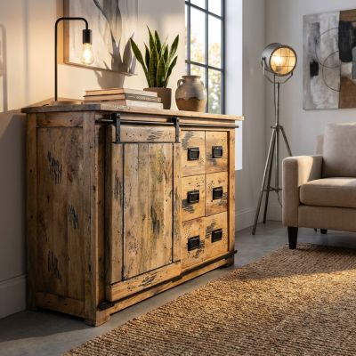 BEILY - madia legno di mango sei cassetti
