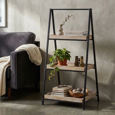 LEVELY - libreria industrial in legno e acciaio