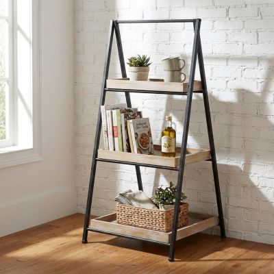 LEVELY - libreria industrial in legno e acciaio