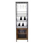 WINE - scaffale per bottiglie e calici