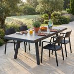 BELL - tavolo da giardino allungabile in gres