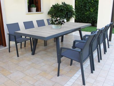 BELL - tavolo da giardino allungabile in gres