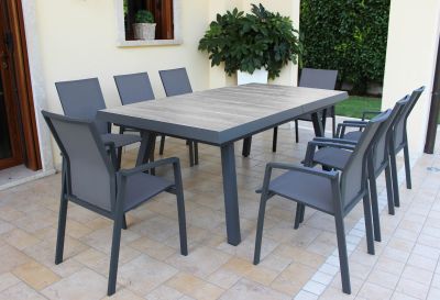 BELL - tavolo da giardino allungabile in gres