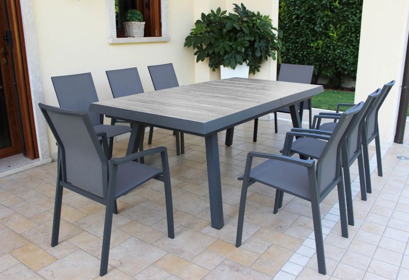 BELL - tavolo da giardino allungabile in gres