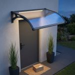 LEDDY - pensilina porta ingresso in policarbonato alveolare fotovoltaica con led