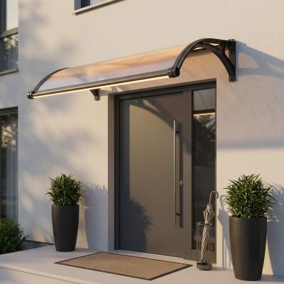 LEDDY - pensilina porta ingresso in policarbonato alveolare fotovoltaica con led