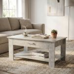 BERRY - tavolino da salotto moderno cm 110 x 60 x 44 h