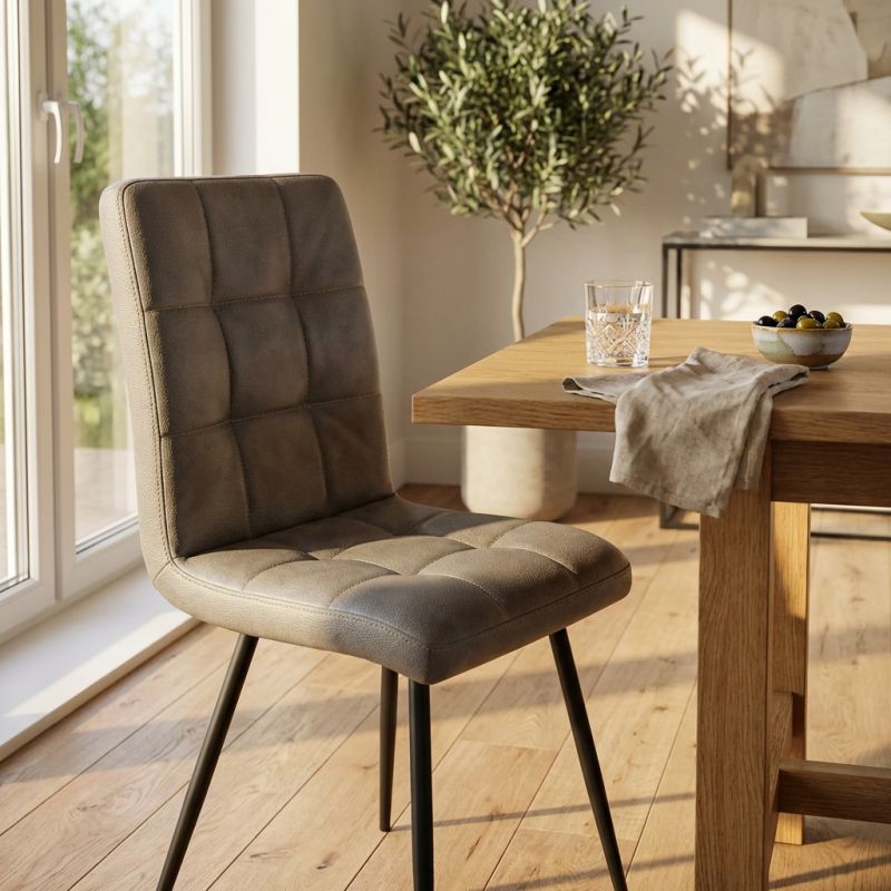 ROSA - sedia imbottita per sala da pranzo in ecopelle
