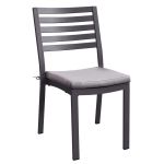 DEXTER - sedia da giardino in alluminio impilabile con cuscino