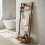 LUKE - scaffale da bagno in pino riciclato